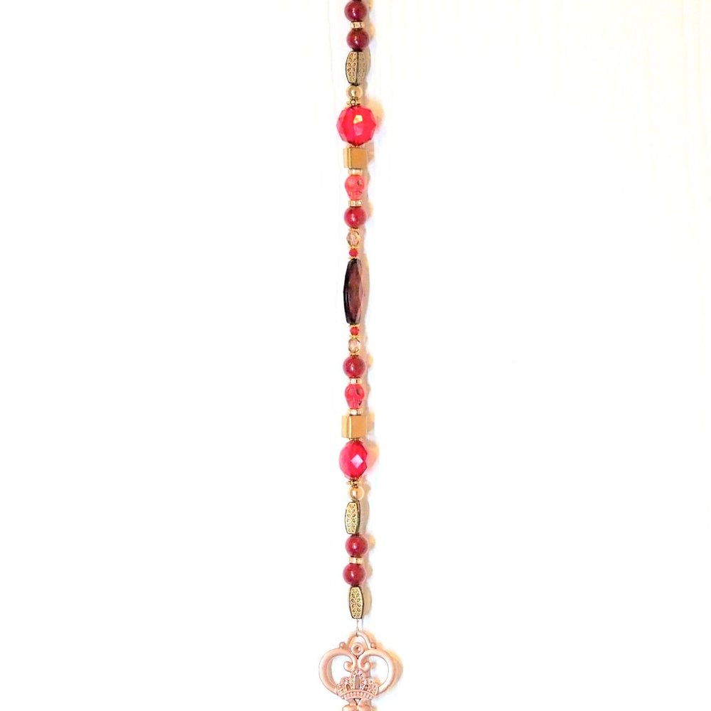 Red Gold Love Suncatcher